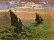 Claude Monet Fishing Boats at Sea China oil painting reproduction